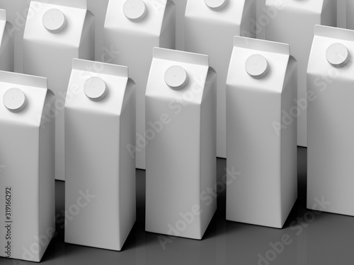 3D mockup of a packaging packaging template.