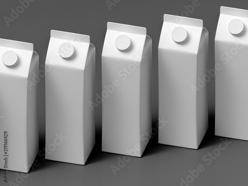 3D mockup of a packaging packaging template.