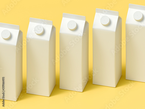 3D mockup of a packaging packaging template.