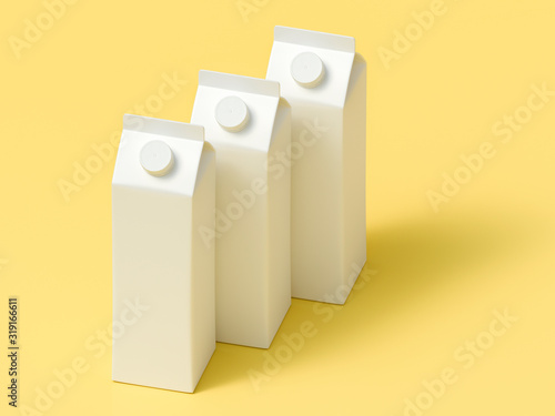 3D mockup of a packaging packaging template.