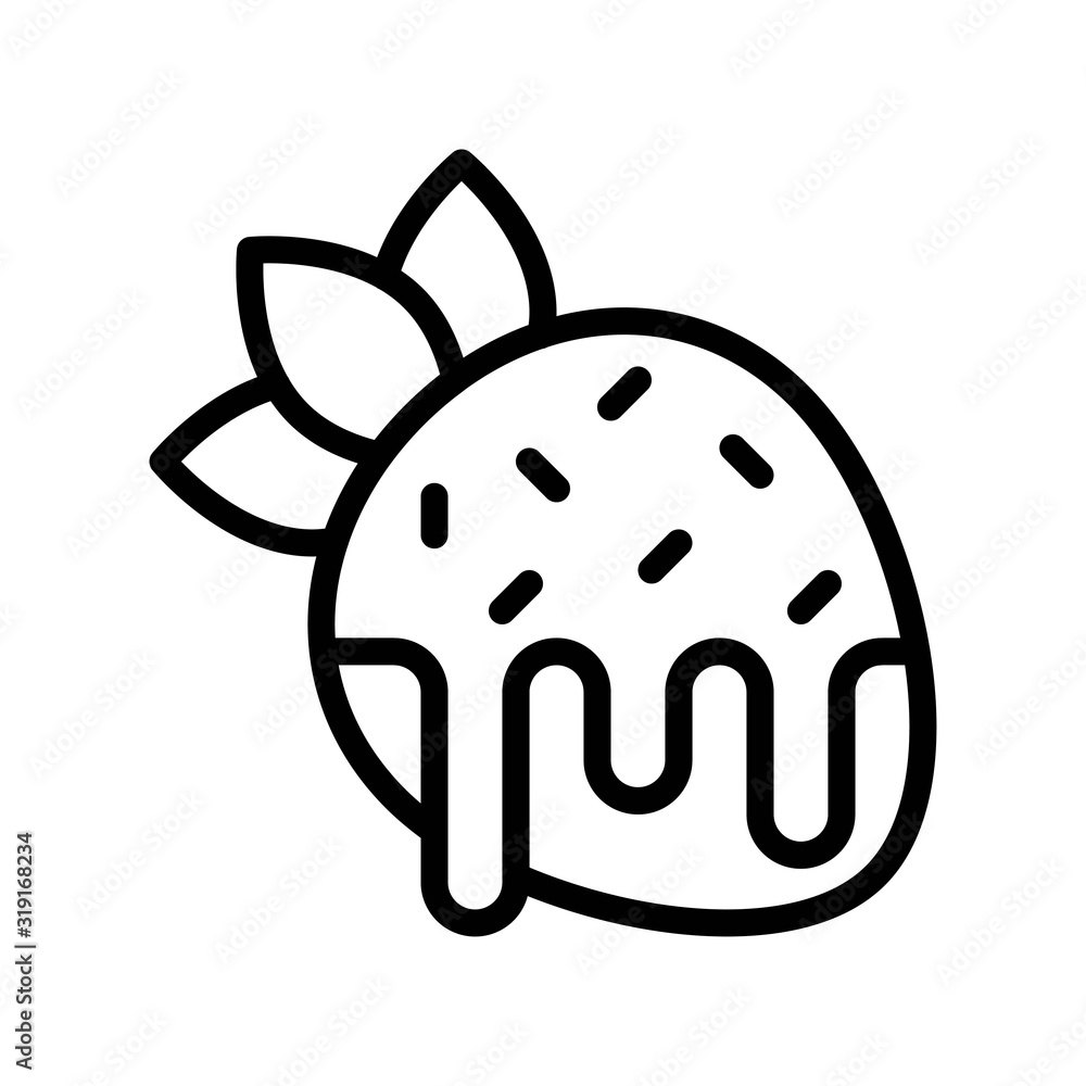 caramel strawberry related sweets and candy vector in lineal style caramel strawberry related sweets and candy vector in lineal style