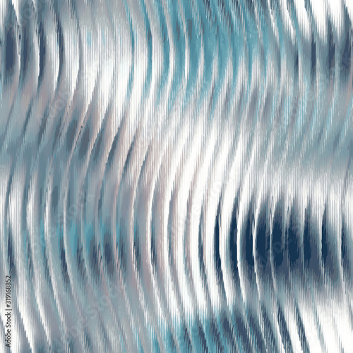 Light glow wavy ripple blurry surreal design resembling glass refraction. Hippie psychedelic fuzzy soft out of focus blobs. Seamless repeat vector eps 10 pattern.