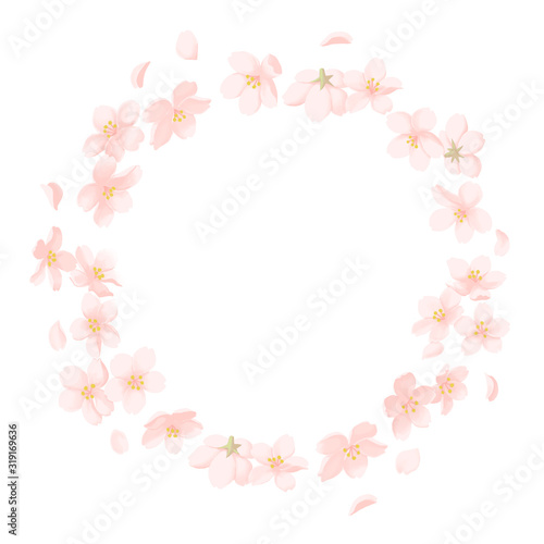 春の桜・円形フレーム
