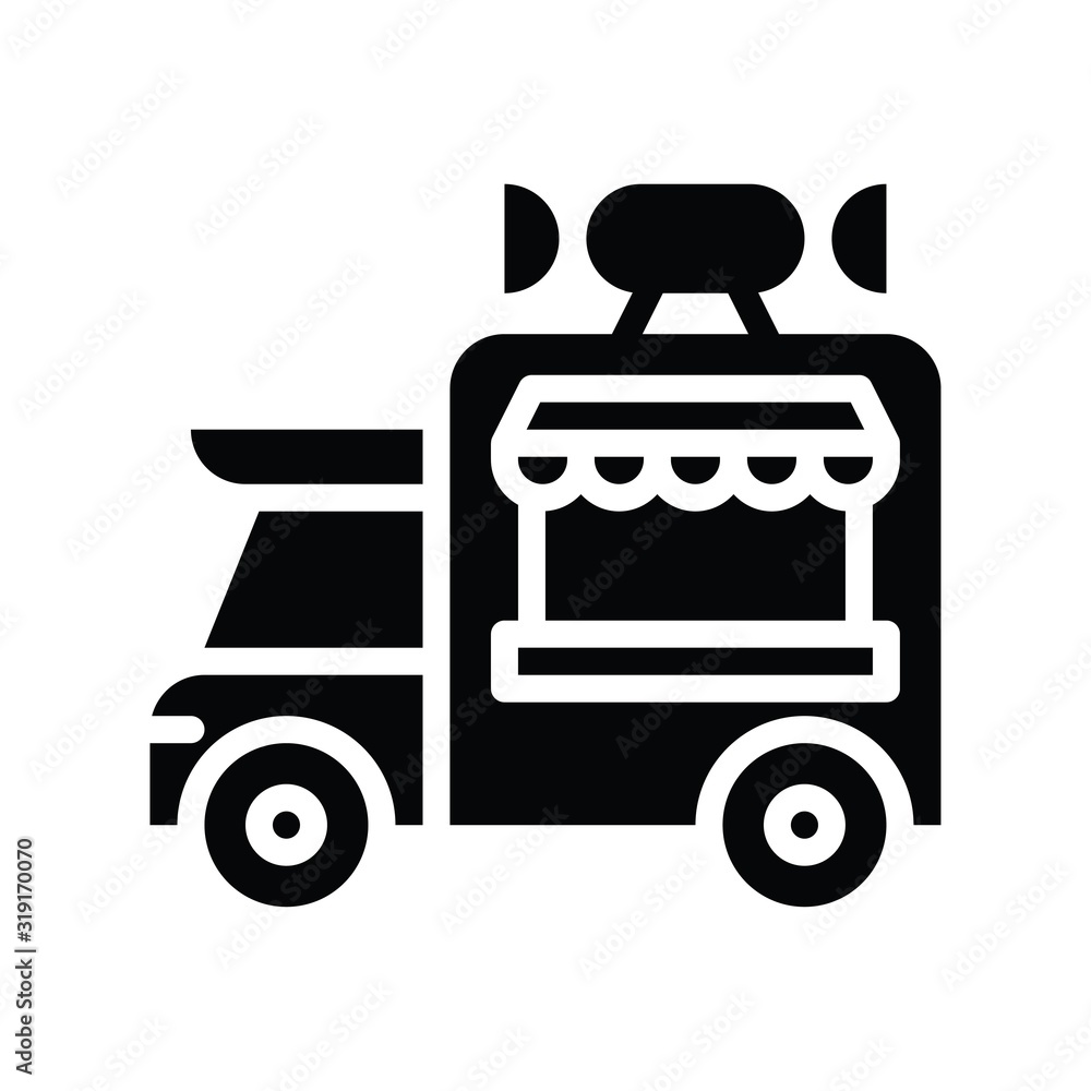 candy van related sweets and candy vector in solid design
