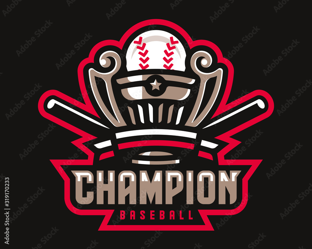 Premium Vector  Baseball championship logo design template