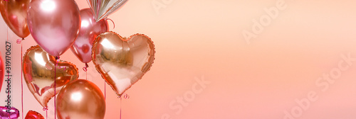 Stylish pink balloons for Valentine's day, hen party or baby shower. 