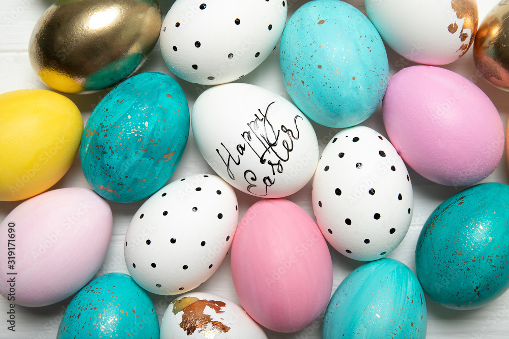 Easter eggs colorful background Easter eggs colorful background