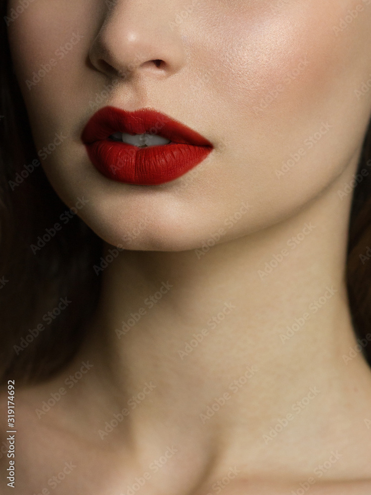 Sexual full lips. Natural gloss of lips and woman's skin. The mouth is closed. Increase in lips, cosmetology. red lips. Great summer mood with open eyes. fashion jewelry. pink lip gloss Sexual full lips. Natural gloss of lips and woman's skin. The mouth is closed. Increase in lips, cosmetology. red lips. Great summer mood with open eyes. fashion jewelry. pink lip gloss