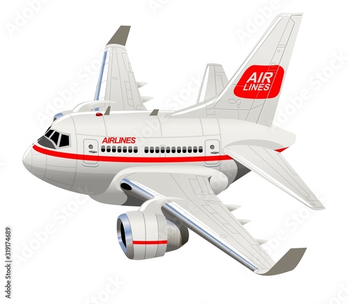 Cartoon Civilian Airplane