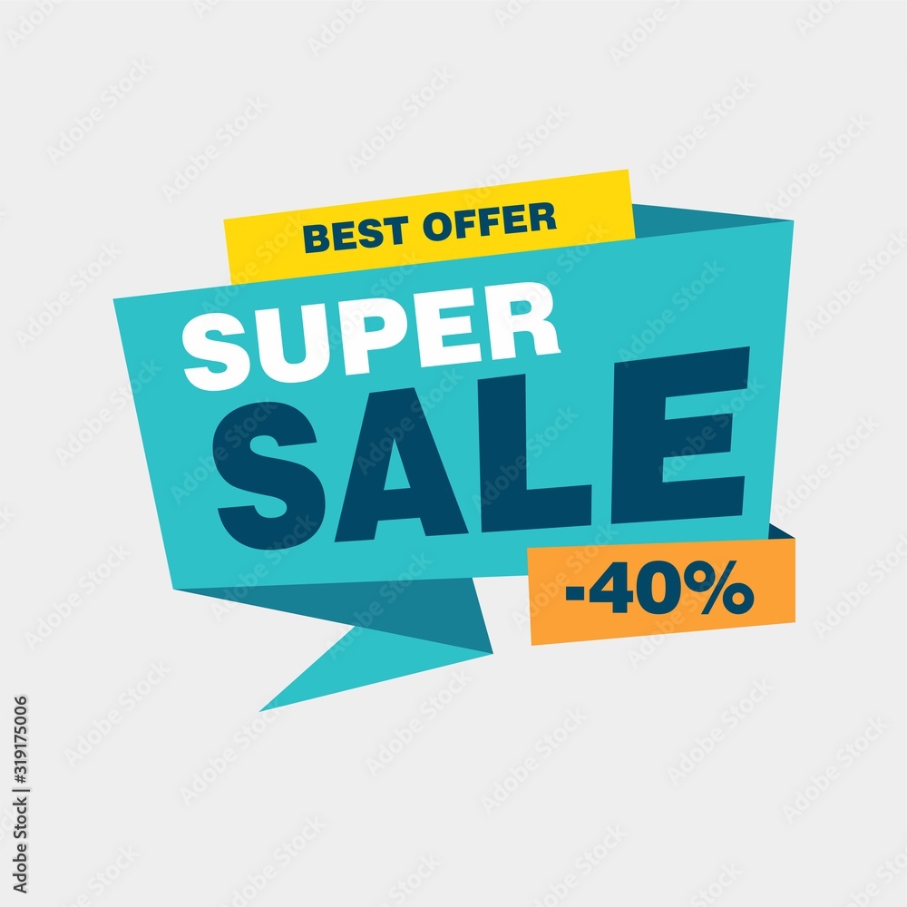 Colorful Super Sale Banner Design with Turquoise Callout Color Background Template Vector for advertising, social media, web banner Colorful Super Sale Banner Design with Turquoise Callout Color Background Template Vector for advertising, social media, web banner