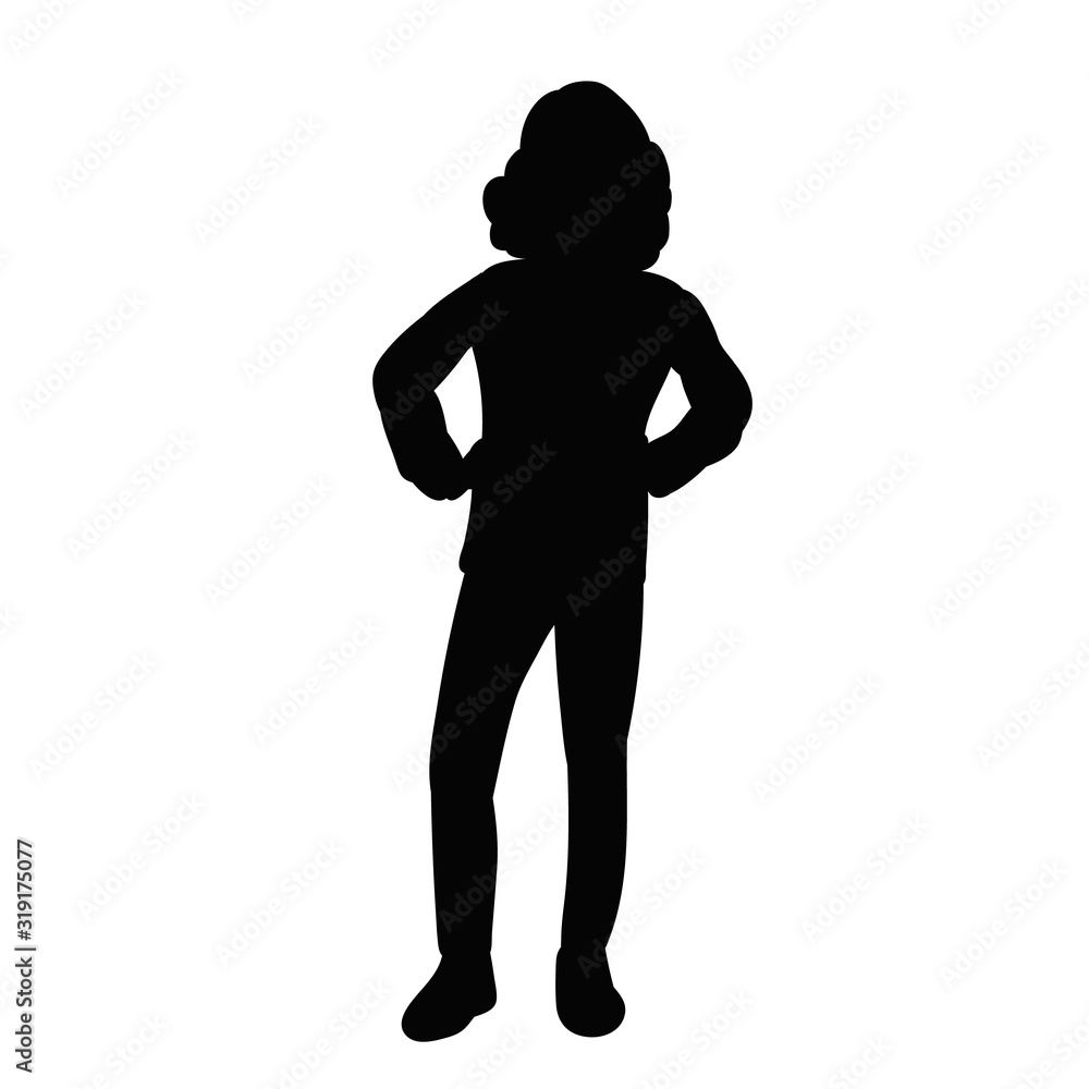 vector, isolated, silhouette of a child vector, isolated, silhouette of a child