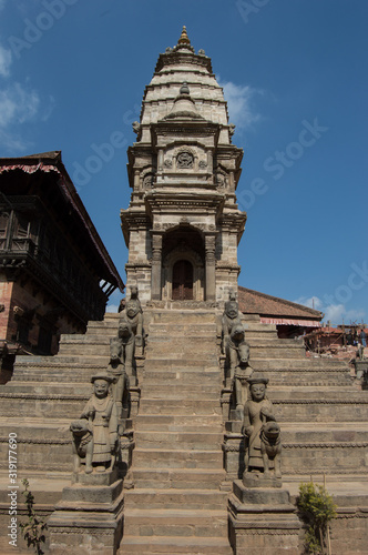 Front view of Siddhi Laxmi Temple in Durbar square  Bhaktapur  Nepal