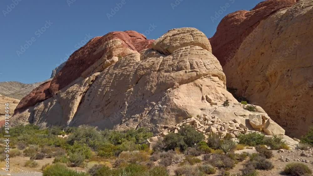 Big red sandstone peak view in Nevada Big red sandstone peak view in Nevada