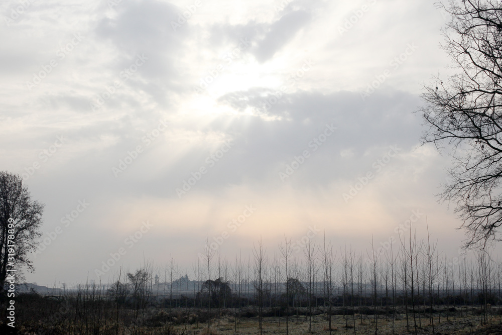 cloudy sky at the sunset with dramatic light and copy space for your text cloudy sky at the sunset with dramatic light and copy space for your text