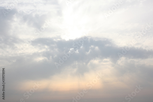 cloudy sky at the sunset with dramatic light and copy space for your text © Andrea