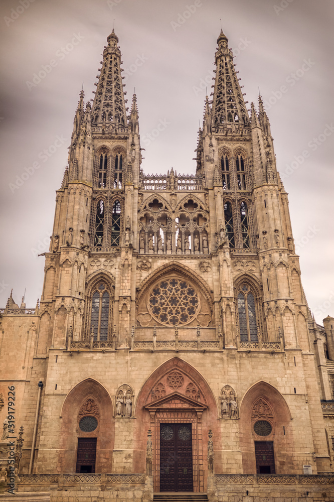 Gothic cathedral of de Burgos. Castilla y Leon, Spain.