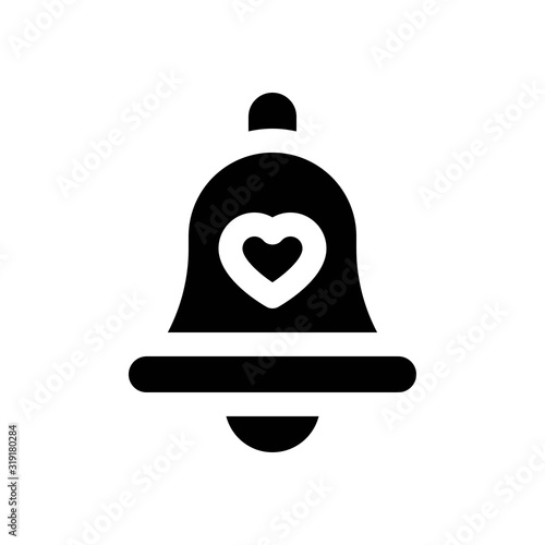 love and wedding related heart on hand bell vectors with solid design,
