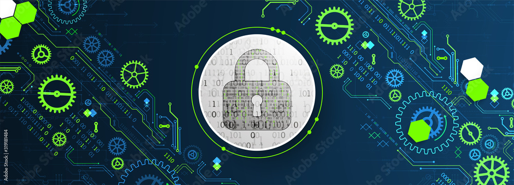 Fototapeta premium Cyber security or network protection. System privacy.
