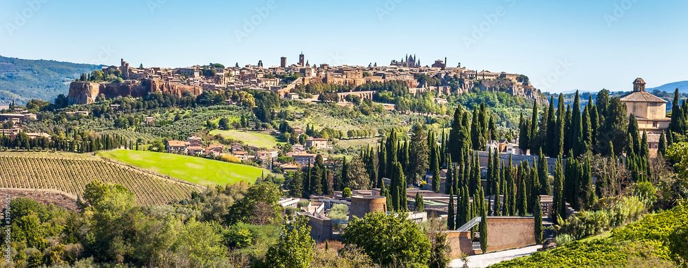 View of the city of Orvieto in the province of Terni in Umbria Italy