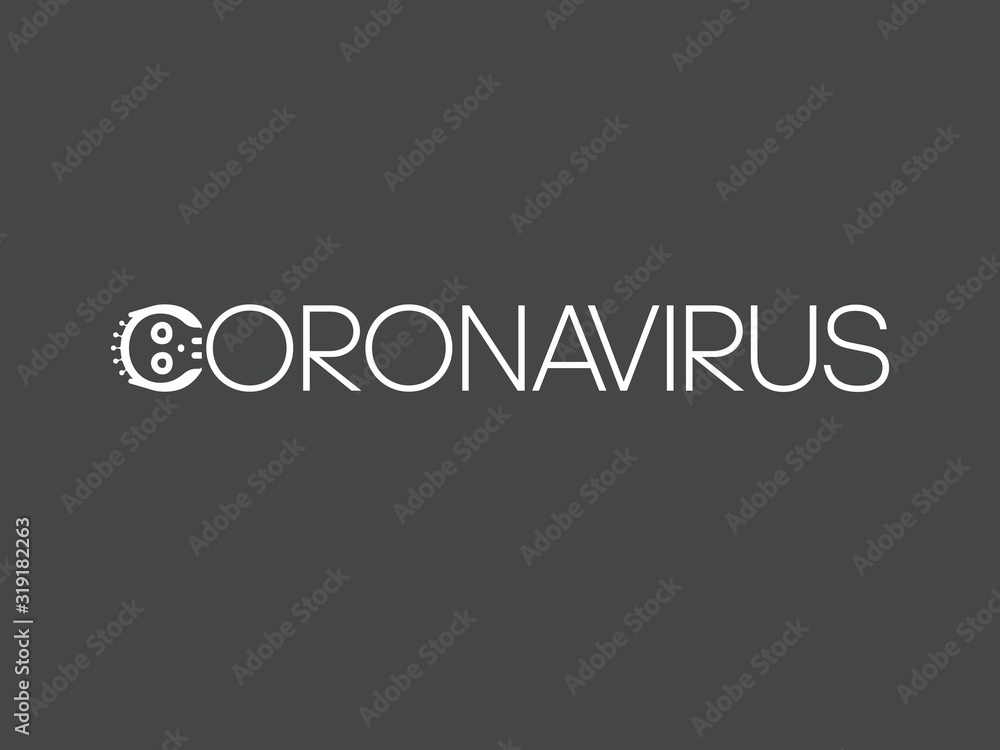 Obraz premium Logo with the text coronary virus. Vector.