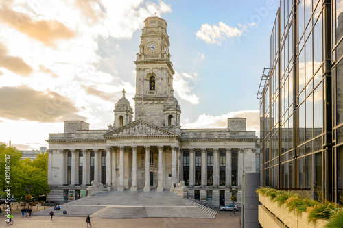 Billede på lærred Historic city hall of Portsmouth, United Kingdom