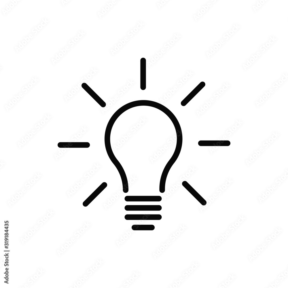 light bulb isolated symbol. lamp vector illustration icon light bulb isolated symbol. lamp vector illustration icon