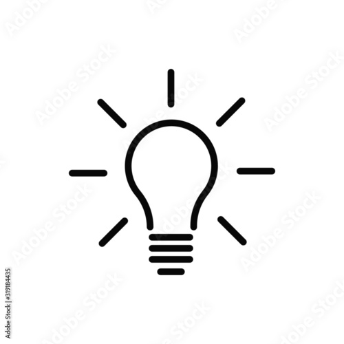 light bulb isolated symbol. lamp vector illustration icon