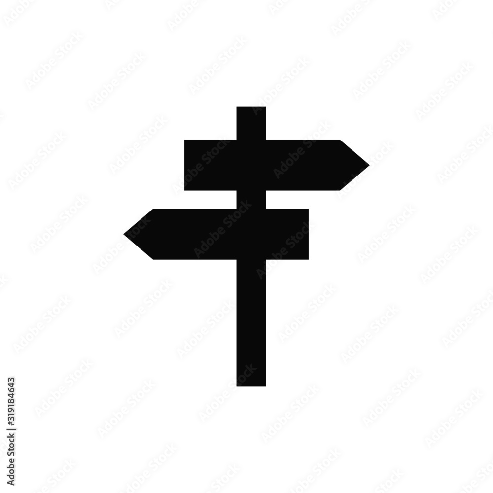 Obraz premium way direction isolated vector icon. road symbol icon