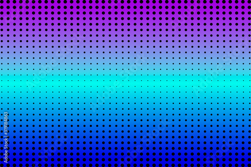 Vector halftone dots. Black dots on colorful background.