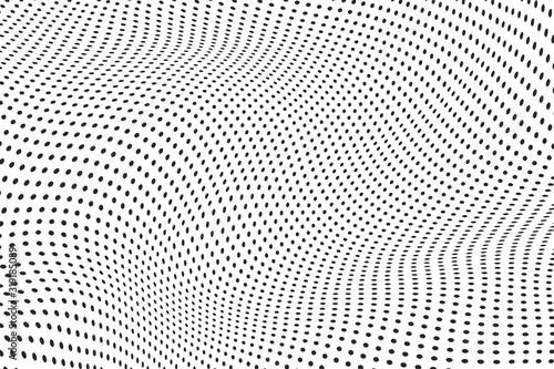 Half tone dots abstract background. Vector pixels illustration. 