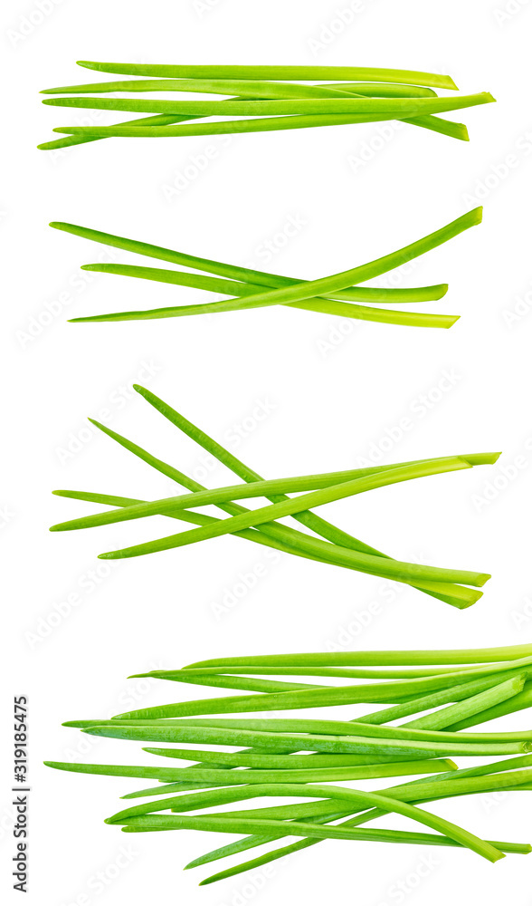 set of green onion with clipping path set of green onion with clipping path