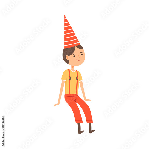 Tom Thumb Character from Fairy Tale Vector Illustration