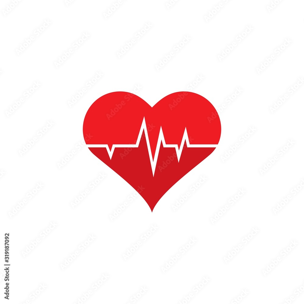 Heartbeat Cardiogram Icon Vector illustration Heartbeat Cardiogram Icon Vector illustration