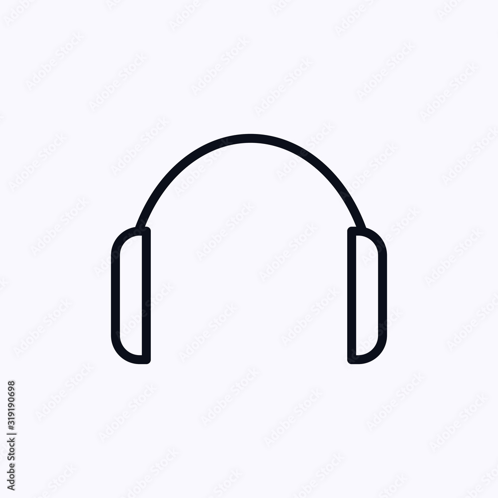 Tiny headphone icon isolated on white background Tiny headphone icon isolated on white background