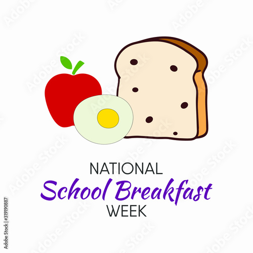 Vector illustration on the theme of National School breakfast Week observed in the month of March.