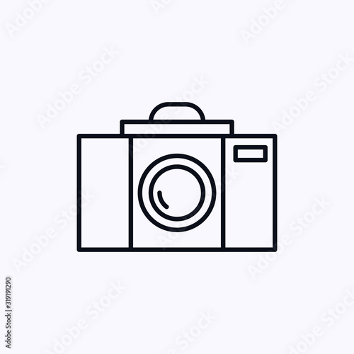 Tiny camera icon isolated on white background