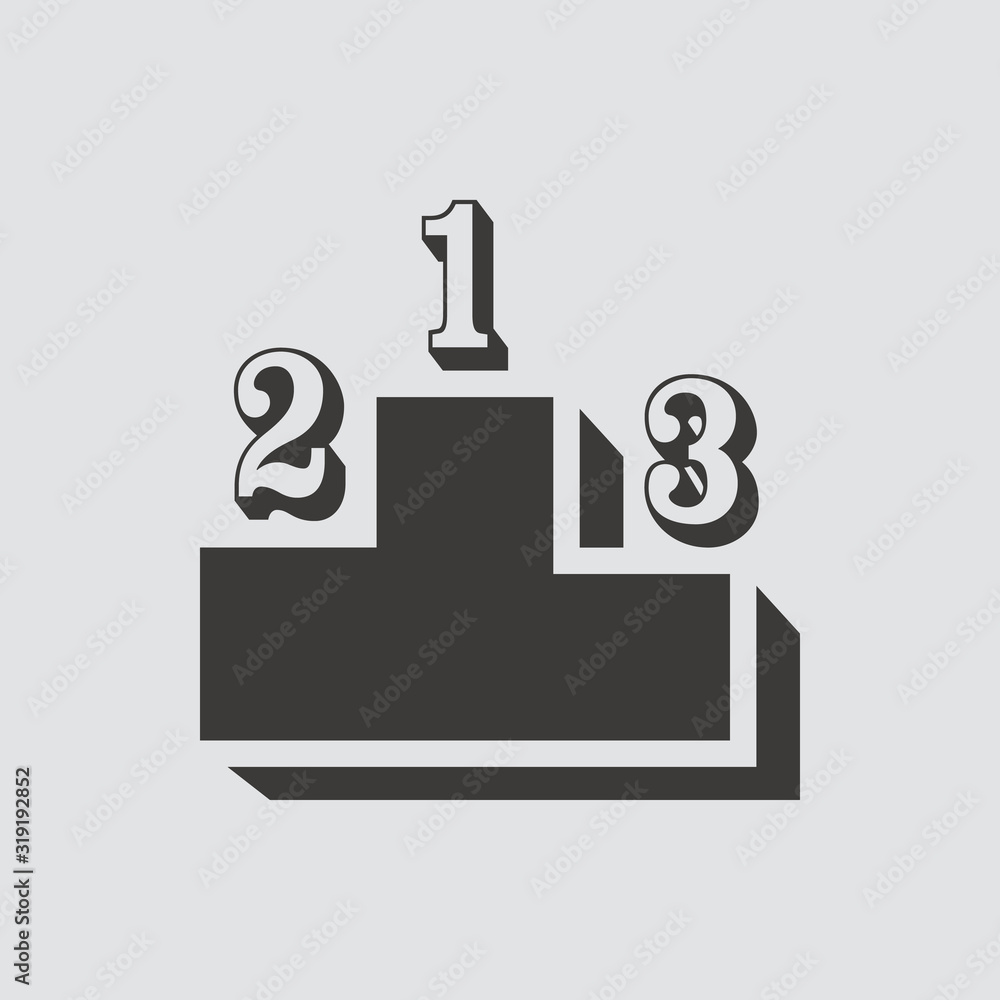 Obraz premium Podium icon isolated of flat style. Vector illustration.