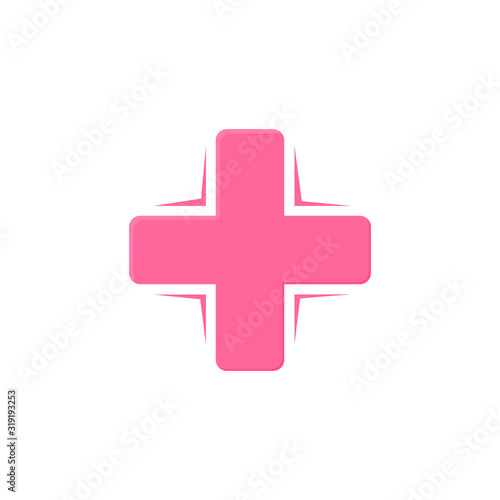 Pharmacy icon, flat graphic design template, vector illustration
