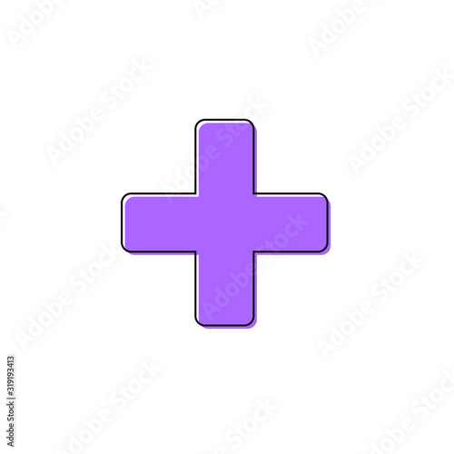 Pharmacy icon, flat graphic design template, vector illustration