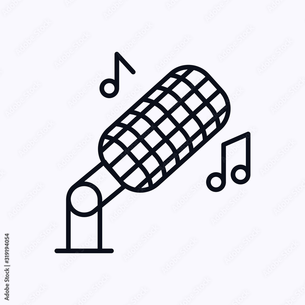 Microphone icon isolated on white background Microphone icon isolated on white background