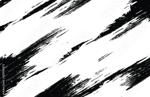  Grunge Black And White Urban Vector Texture Template. Dark Messy Dust Overlay Distress Background. Easy To Create Abstract Dotted, Scratched, Vintage Effect With Noise And Grain