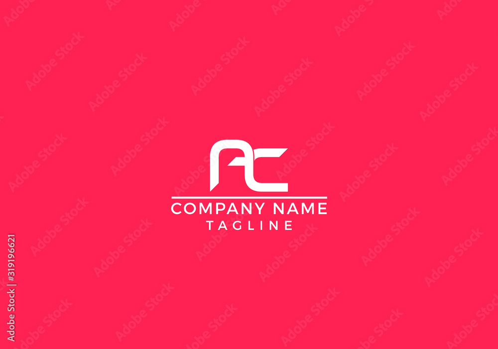 A C AC logo abstract letter initial based icon graphic design in vector editable file.