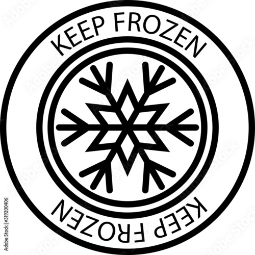 Keep frozen sticker, vector illustration