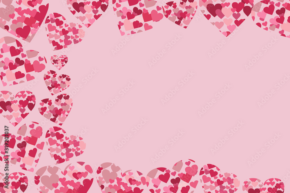 EPS 10 vector. Hearts with copy space. Valentines day concept.
