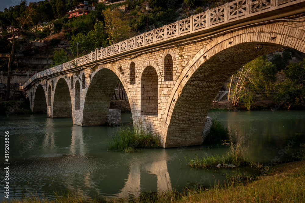 Gorica bridge over Osum river, Berat, Albania