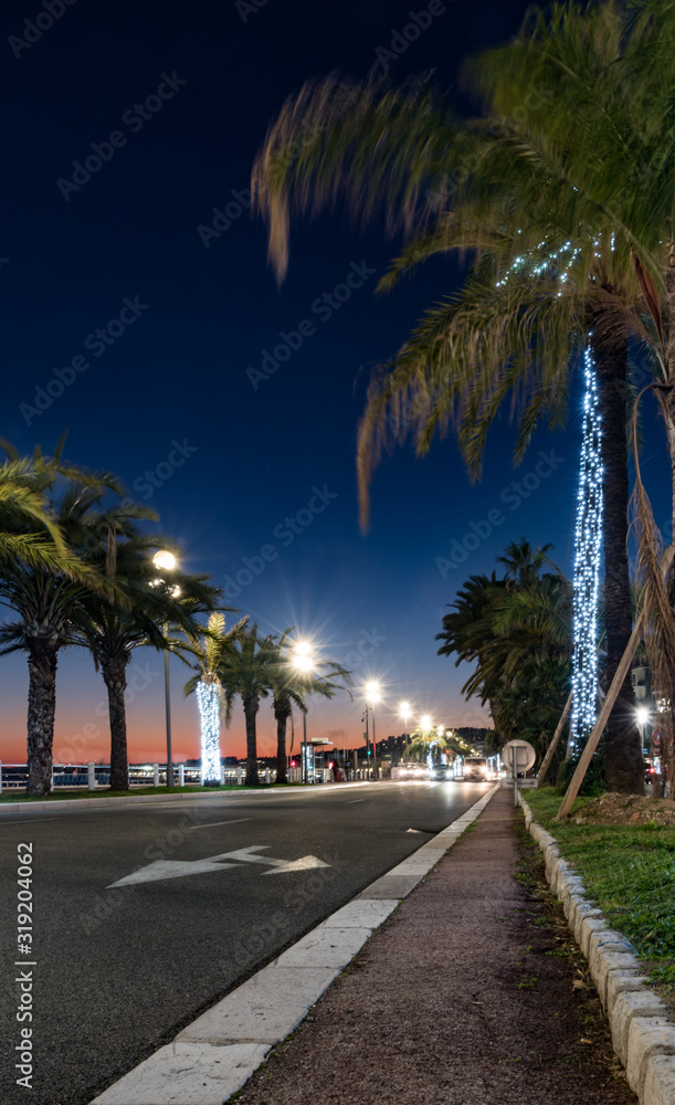 Promenade des Anglais in Nice - France