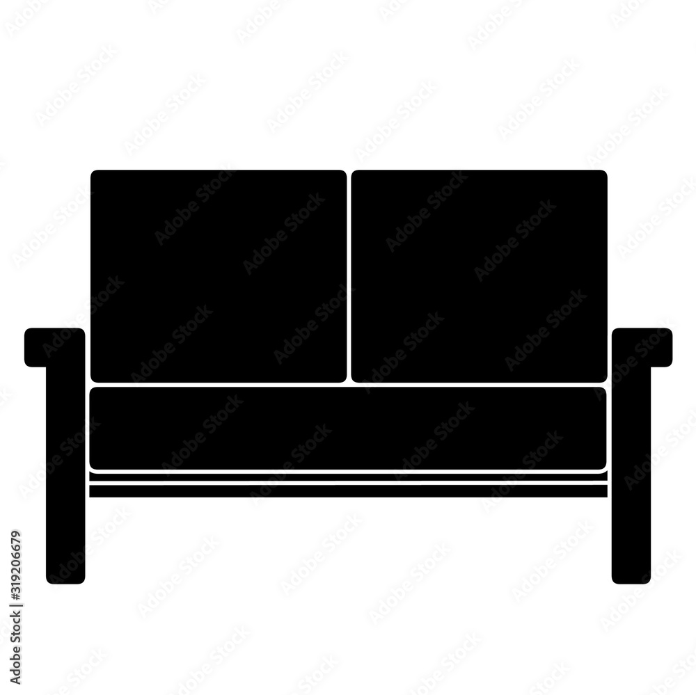 Silhouette of a sofa Silhouette of a sofa