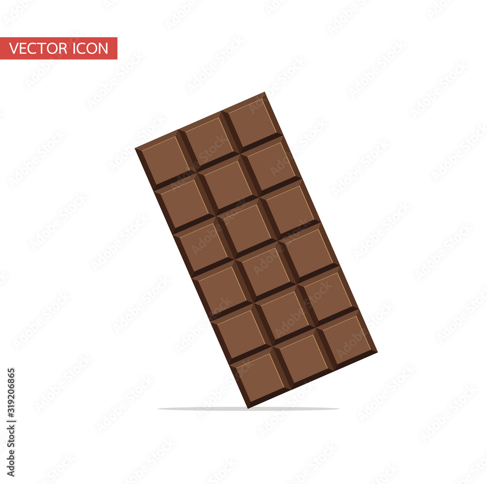 chocolate bar isolated vector flat design chocolate bar isolated vector flat design