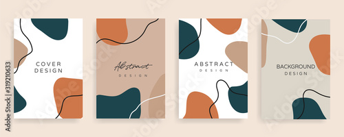 Social media Posts and Stories Template, textures and shapes for Organic design cover, Linocut Elements , invitation, party invite card template, creative minimal trendy style Vector illustration.