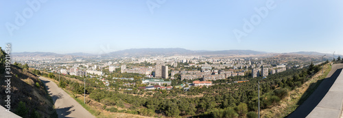 Panoramic  view from the monument Chronicle of Georgia to the Tbilisi city in Georgia photo